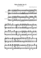 Franz Schubert. Valse Noble No.11 for piano four hands